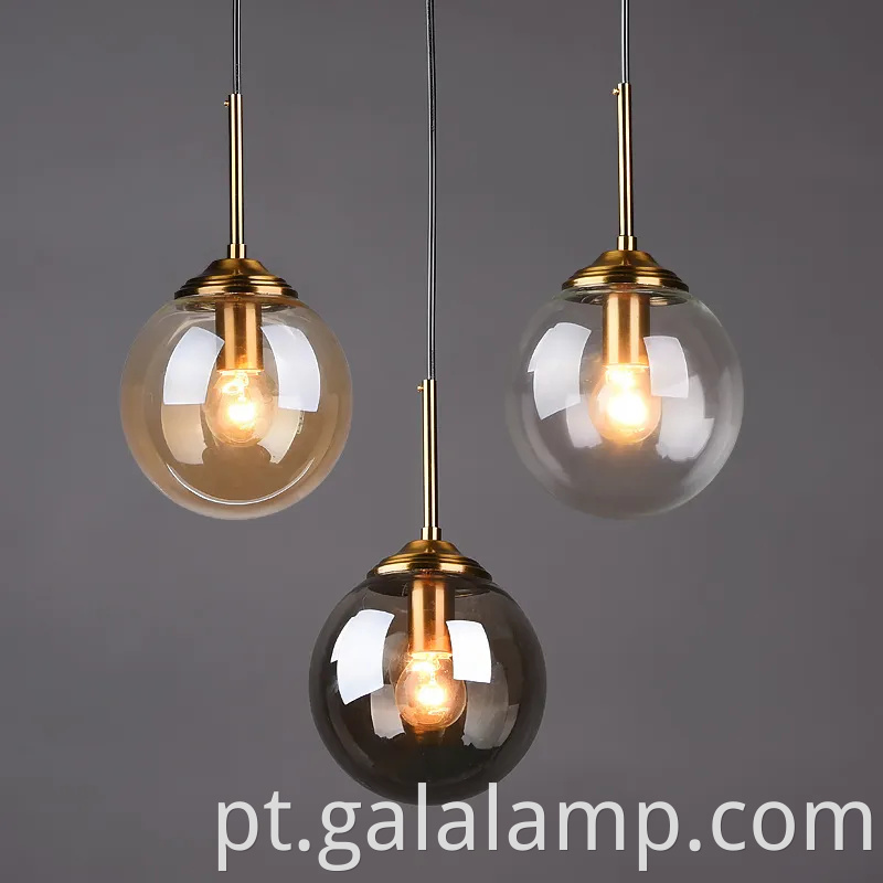 Iluminação em casa E27 E27 Classic Glass Ball Ball LED teto pendente Lâmpada